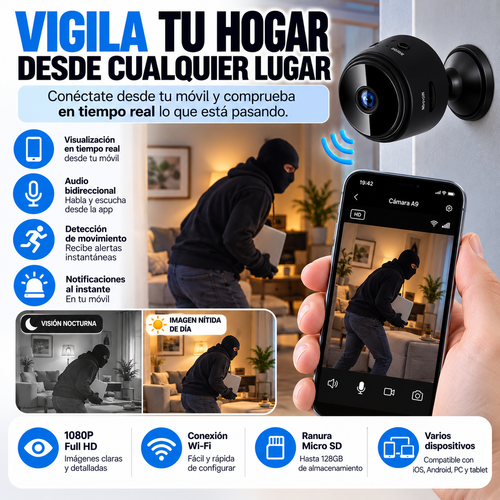 Mini cámara inalámbrica ultracompacta